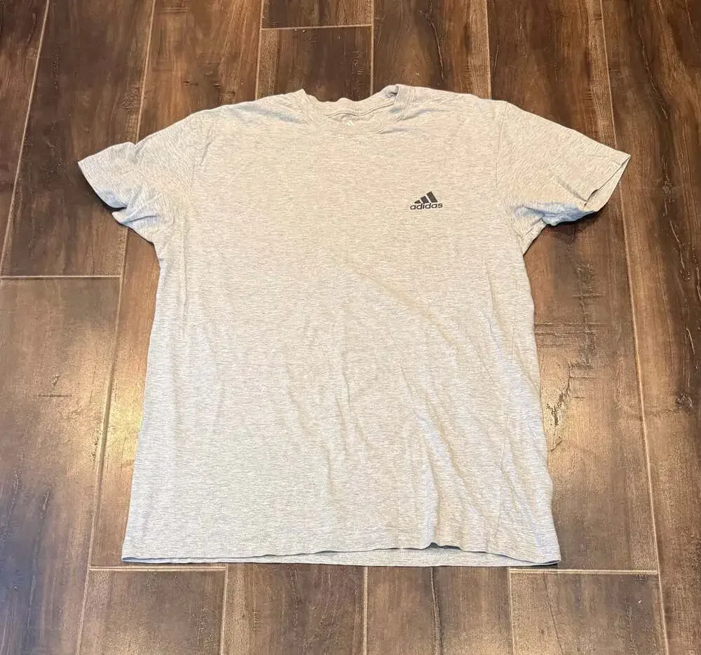 Adidas Golf Men's Crew Neck Short Sleeve Logo Graphic T-Shirt Gray